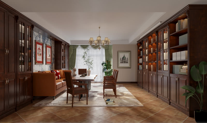白桦林居美式复古风设计-5