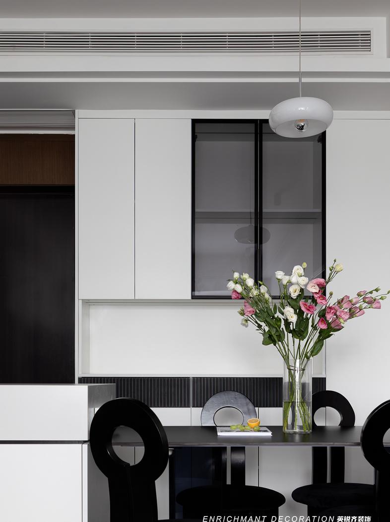 极致黑白 · 简约高级感爆棚的精装房改造丨易越-39