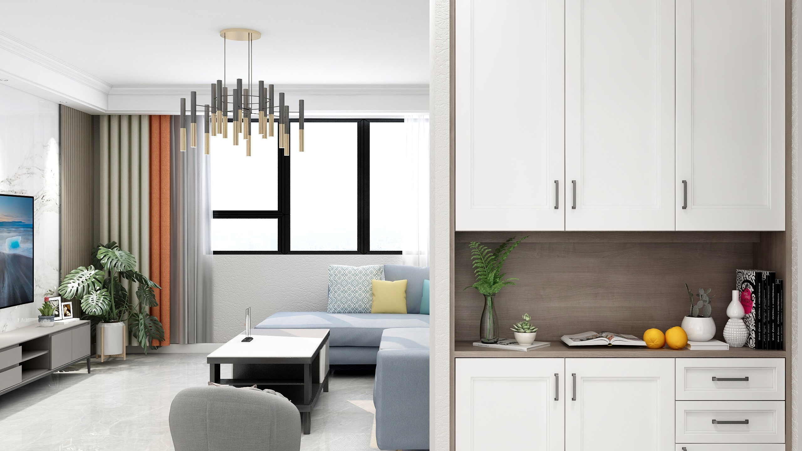 现代简约客厅设计-2