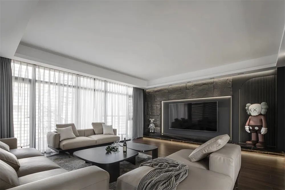 黑金设计师概念风别墅空间设计丨中国揭阳丨左岸空间设计-7