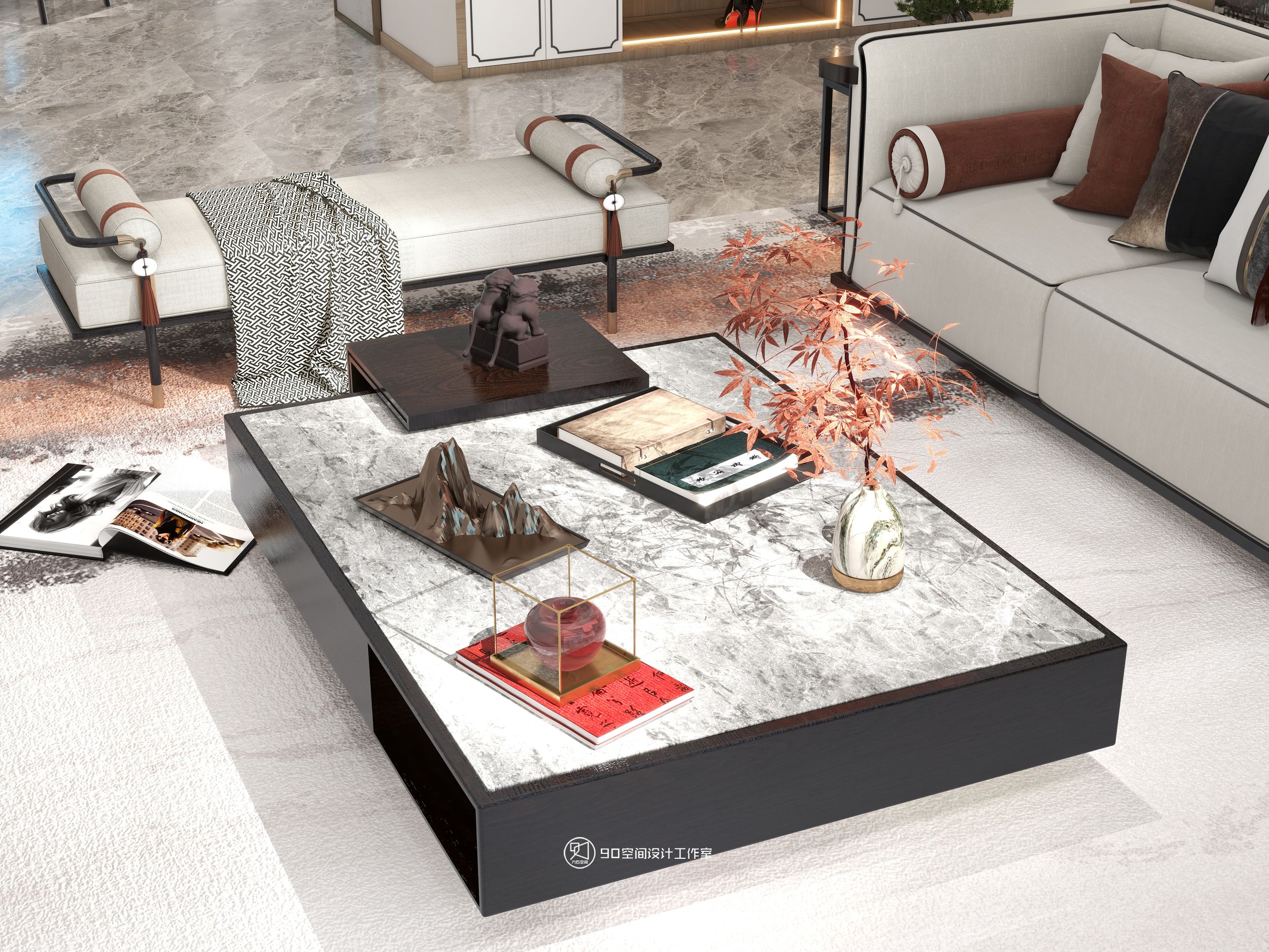 西楼别序新中式风格丨90 空间设计-10