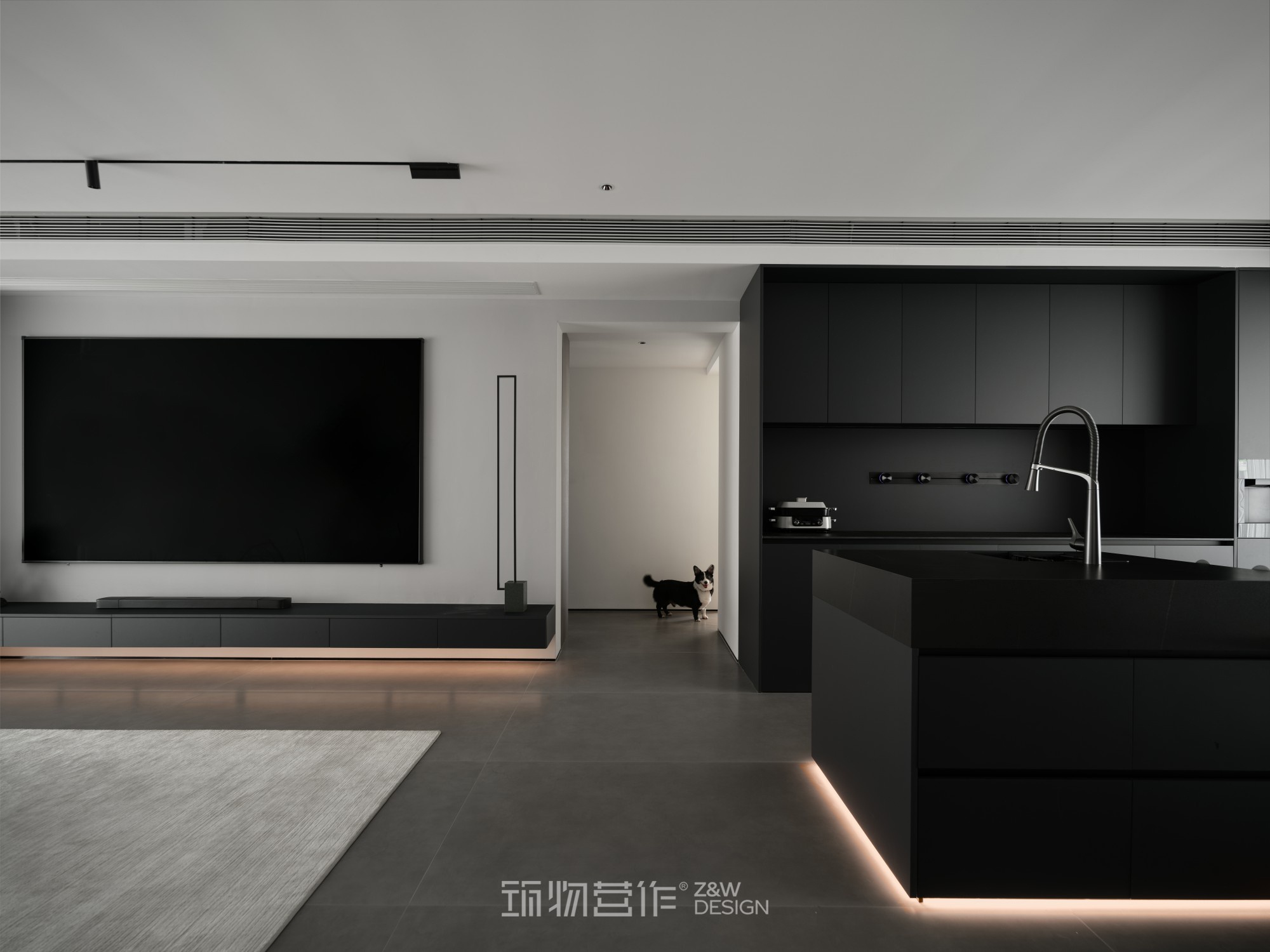 筑物营作实景｜180㎡暗调极简婚房设计-27