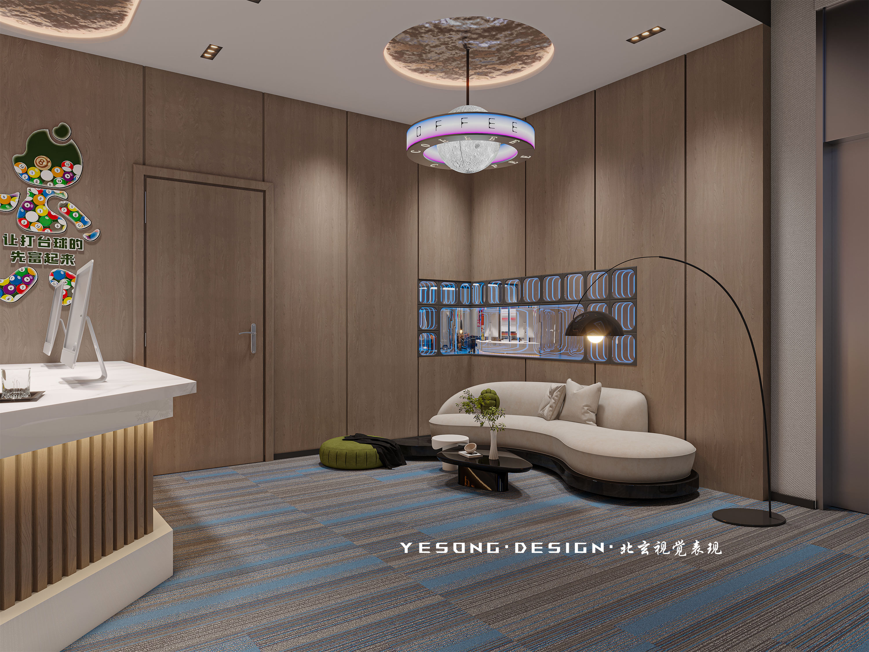 台球俱乐部，时尚空间的艺术氛围-10
