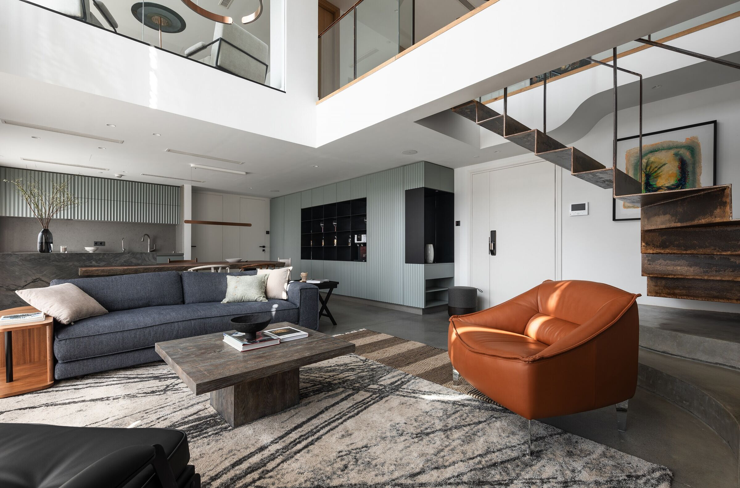 越南河内工业风顶层公寓设计丨VietDECOR-40