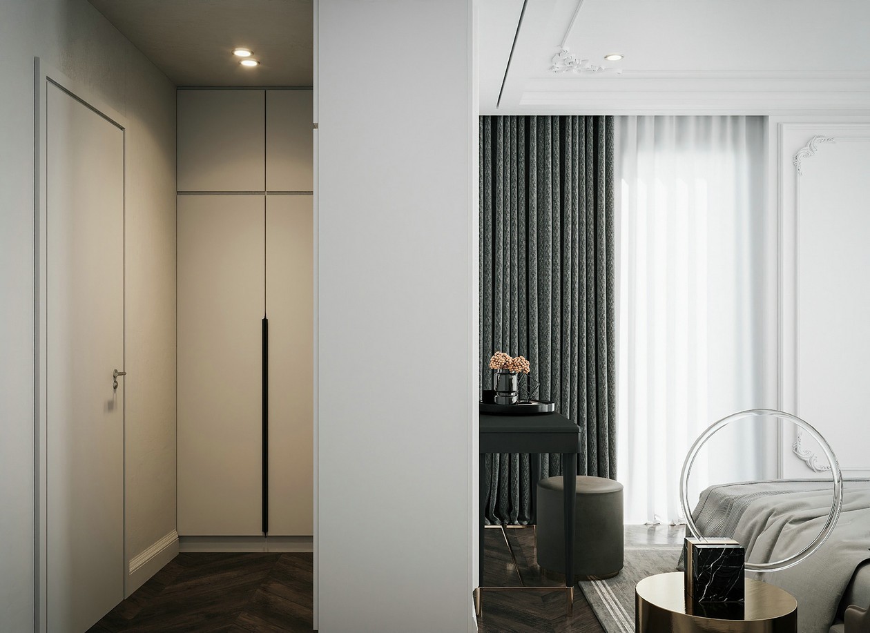 90㎡高级黑+橘色+简欧元素 质感的升华！-18