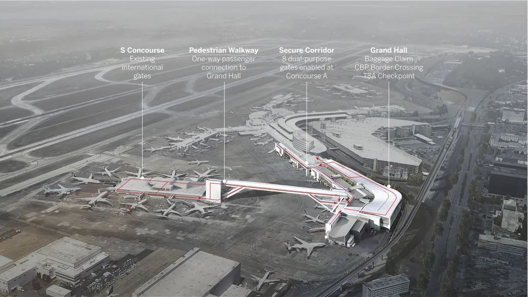 西雅图塔科马国际机场国际到达设施（IAF）丨美国西雅图丨SOM建筑事务所-9