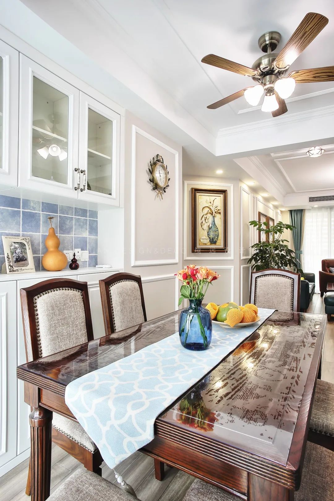 境远装饰 | 110㎡美式风空间,稳重典雅的舒适之家-35