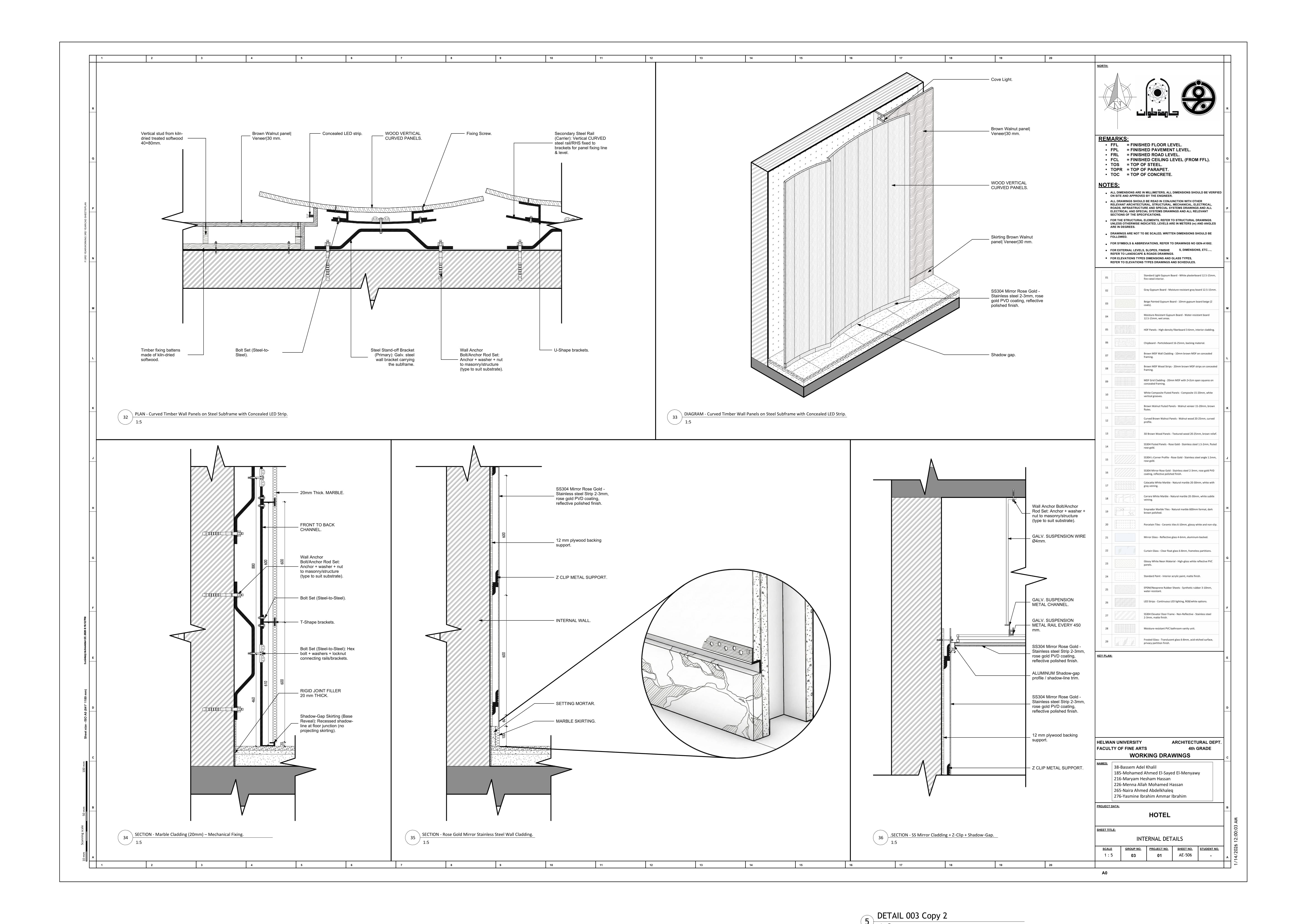Blue Hotel | 3-Star Hotel Working Drawings-108