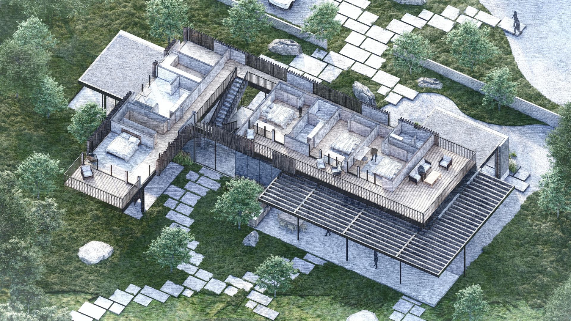 华盖屋；天幕屋（注：Canopy House可能是特定名称，华盖屋天幕屋是结合canopy常见含义给出的常规译法，具体可能需结合实际语境确定更合适的表达 ） 丨美国加利福尼亚-14