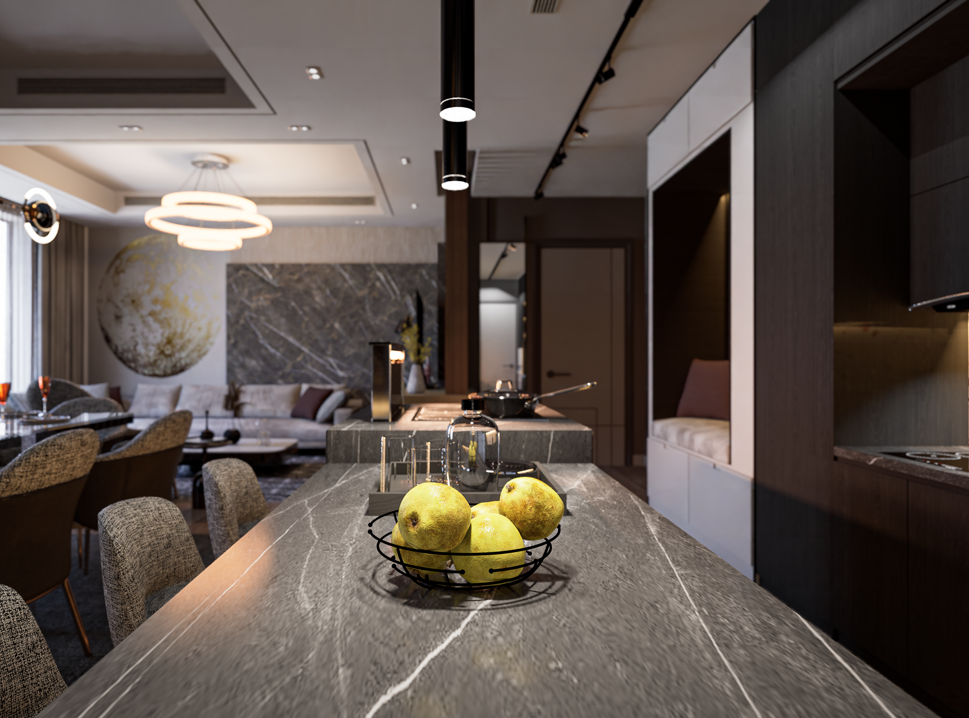 Living _ open kitchen (ksa _ Riyadh )-13