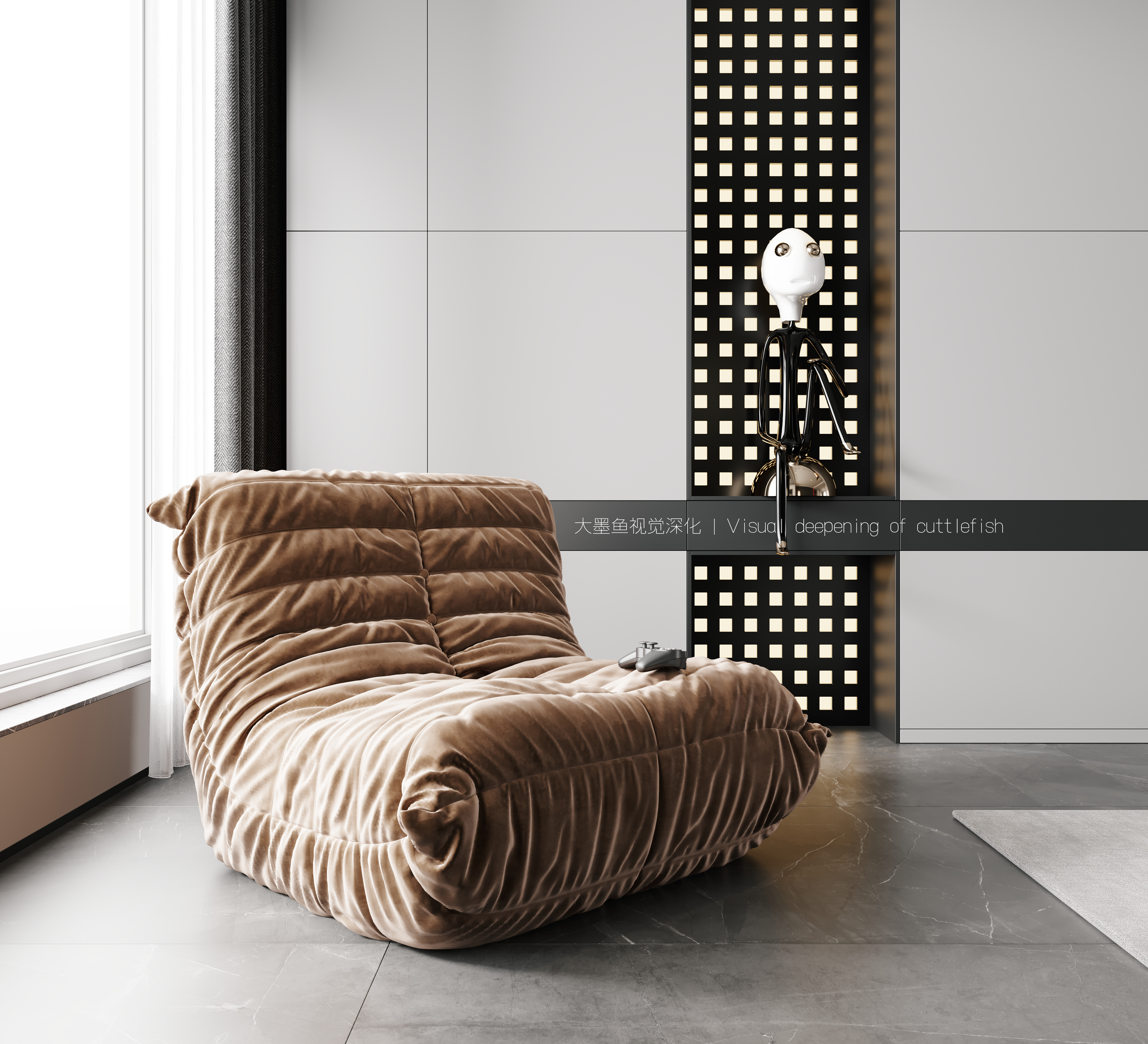 白·黑室内设计案例丨大墨魚視覺深化-2