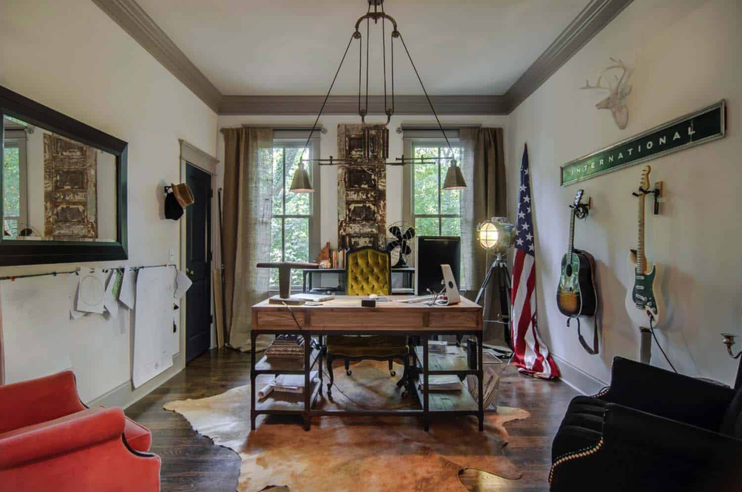 Inside an inviting cottage style house with a woodsy backdrop in Tennessee-11