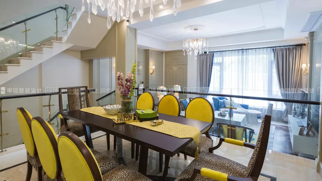 【申远软装百套实景案例】海域观园 380㎡ 法式-13