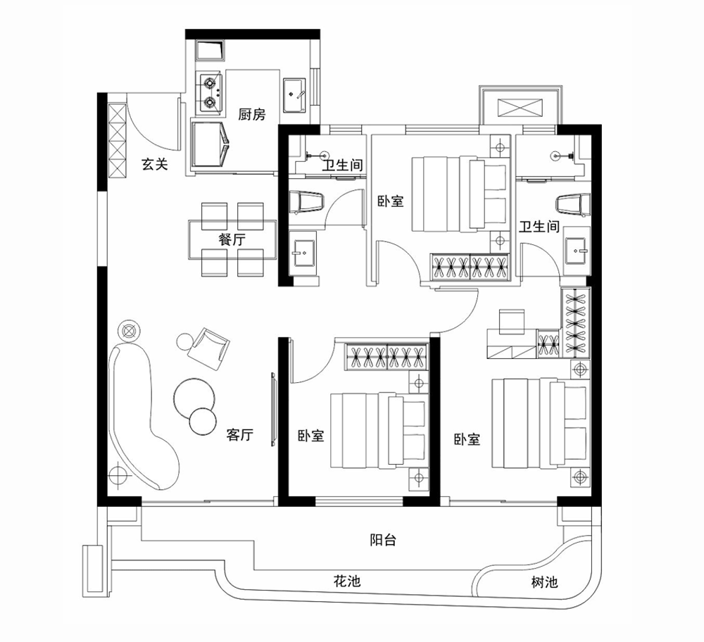 “错层挑高阳台”设计案例丨中国重庆丨各大房企-158