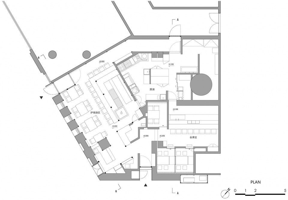 成都香格里拉酒店炉端烧与会席料理空间设计-39