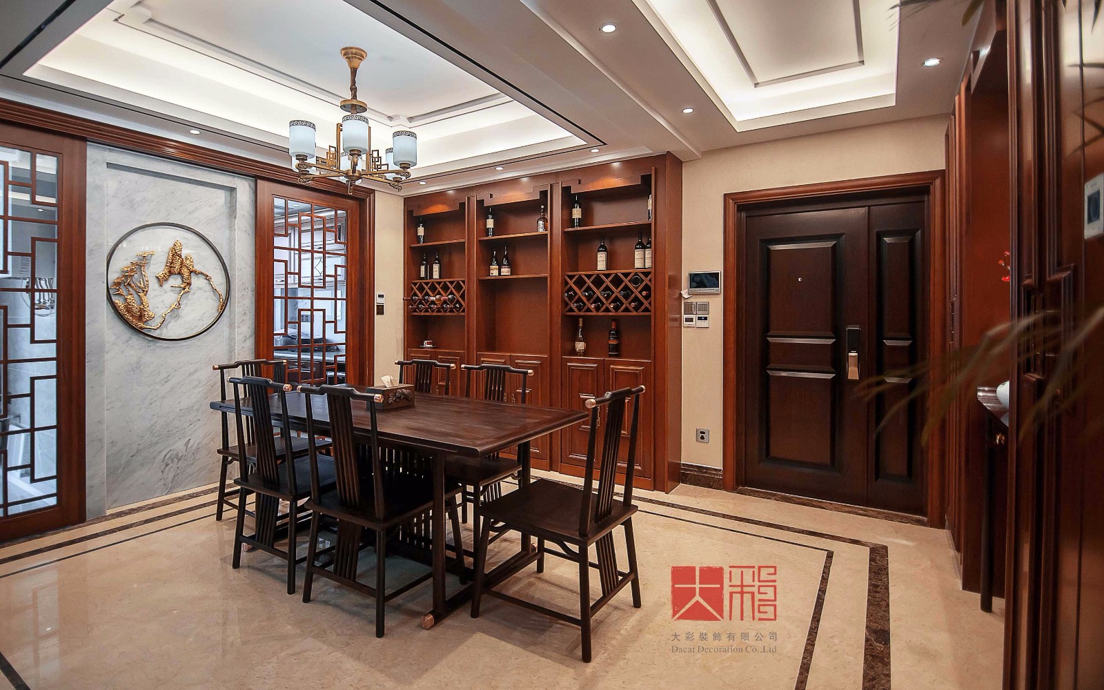 御景豪庭新中式住宅  大彩装饰-4