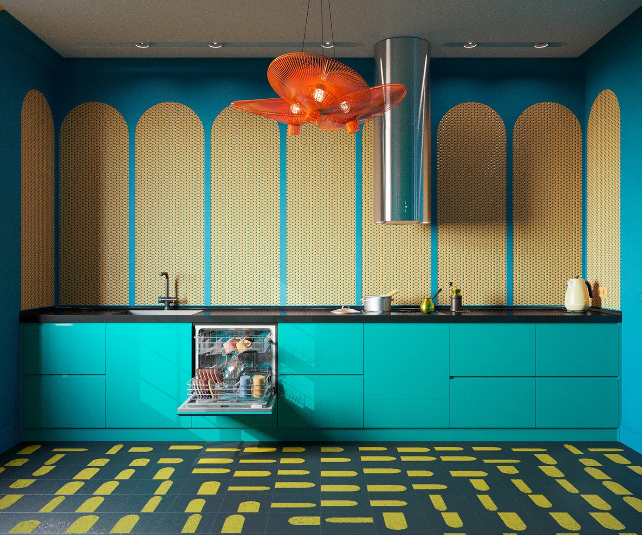 多彩混搭风公寓设计-5