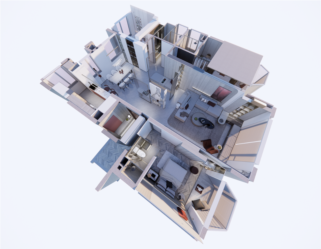 枫华金明府 156㎡极简宋风样板间丨中国开封丨上海筑详建筑装饰设计有限公司-60