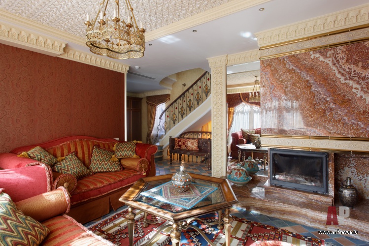 豪华古典风格带泳池别墅室内设计丨Михайлова Светлана（米哈伊洛娃·斯韦特兰娜）-37