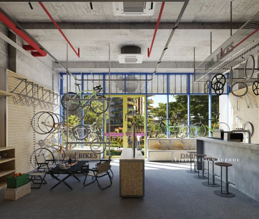当海洋板与型材重塑自行车空间丨商业空间设计丨YIBEI DESIGN SUZHOU-16