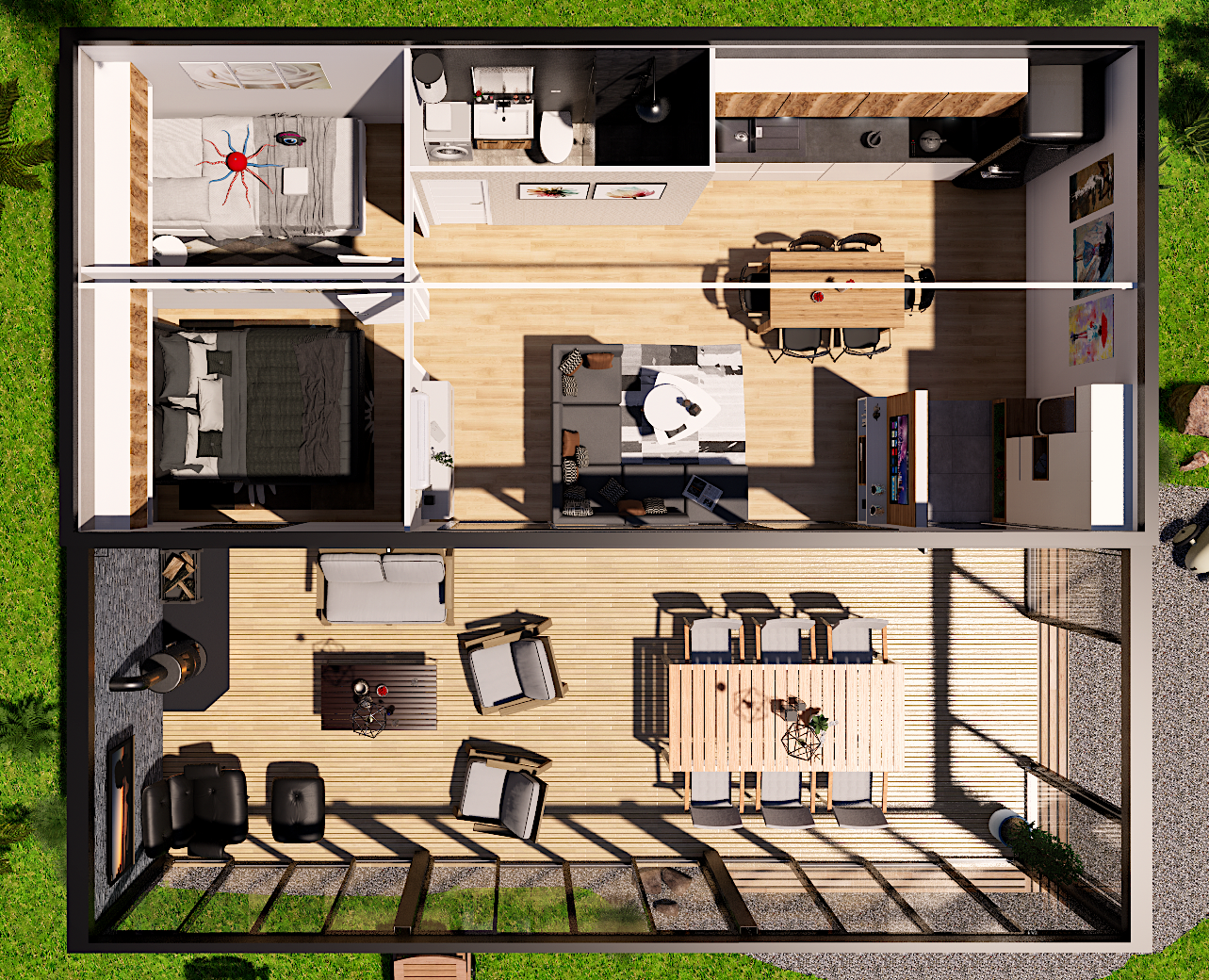 Mobilna/ Počitniška-Stanovanjska Hiška z Zimskim Vrtom-6