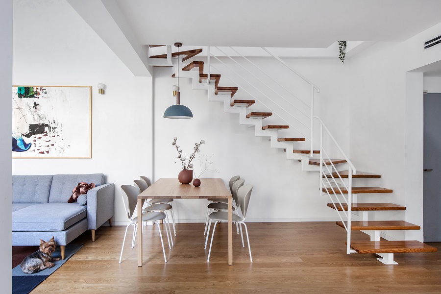 拉马特阿维夫老复式改现代住宅丨Studio Details-24