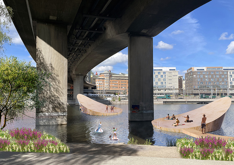 斯德哥尔摩海滨新公共桑拿和桥梁设计-15