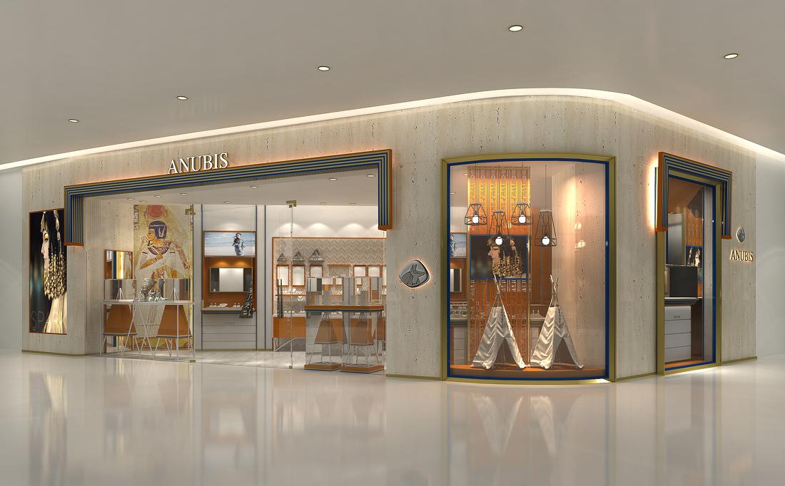 珠宝店设计 银饰店设计 珠宝展柜制作 专-0