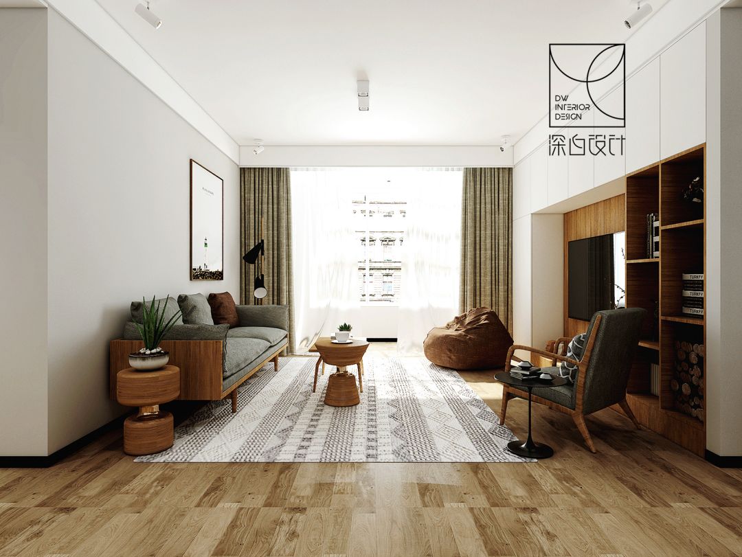 深白空间|| 五口之家静谧玉楼设计-53