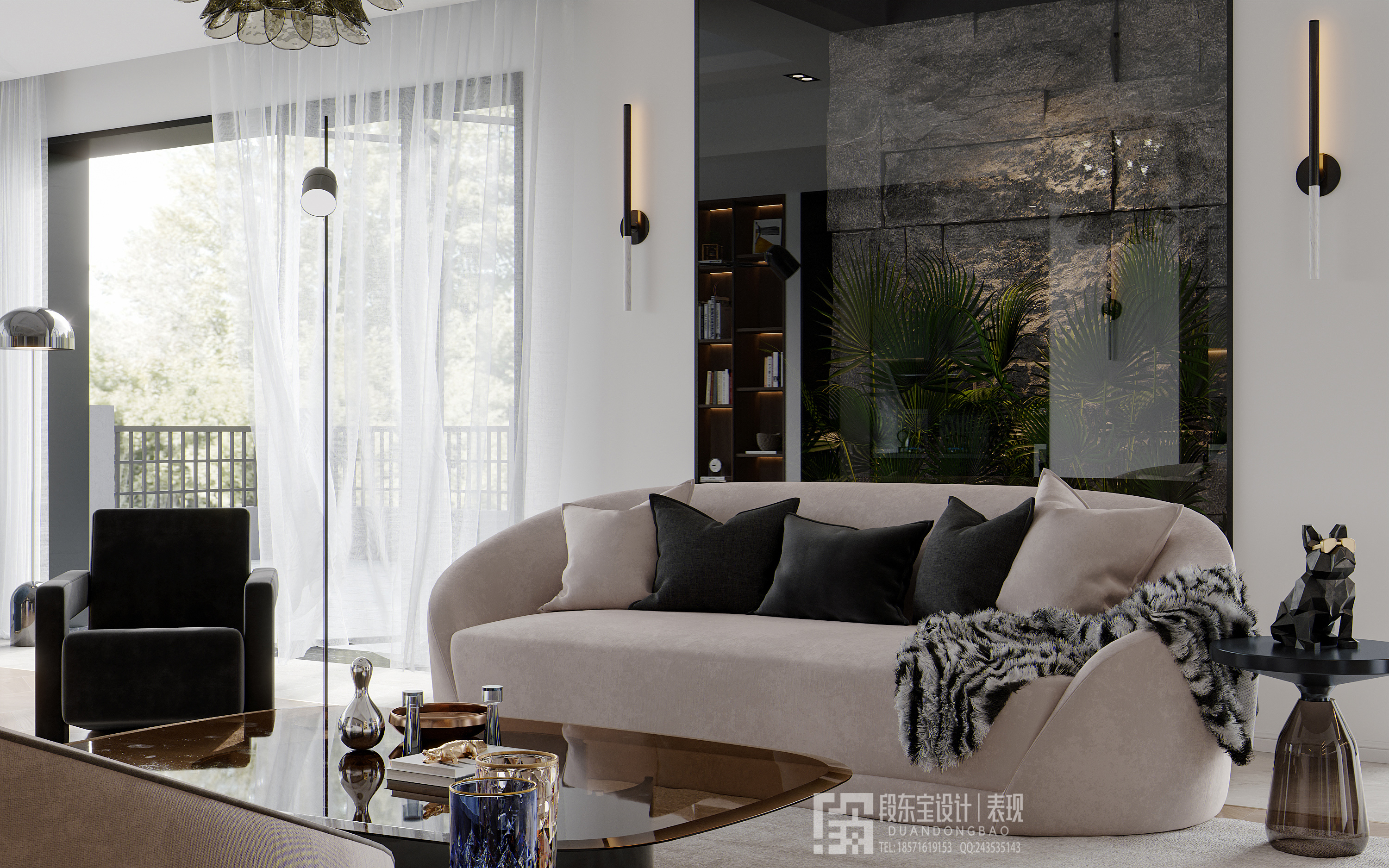 大平层现代风格写实效果图-4