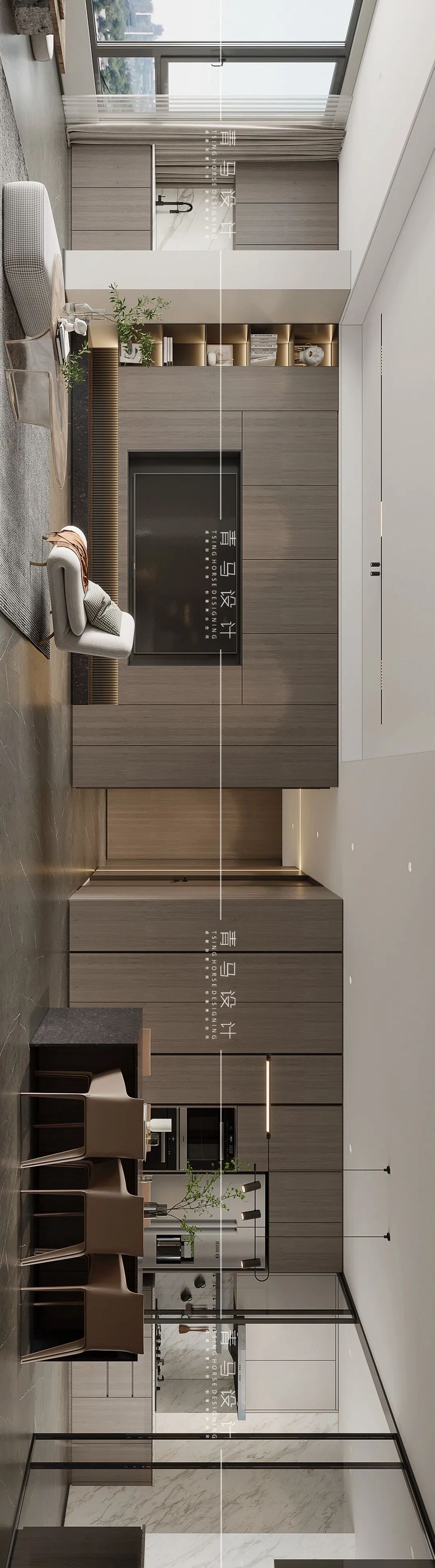 龙湖景粼天序平层设计丨青马别墅空间设计-32