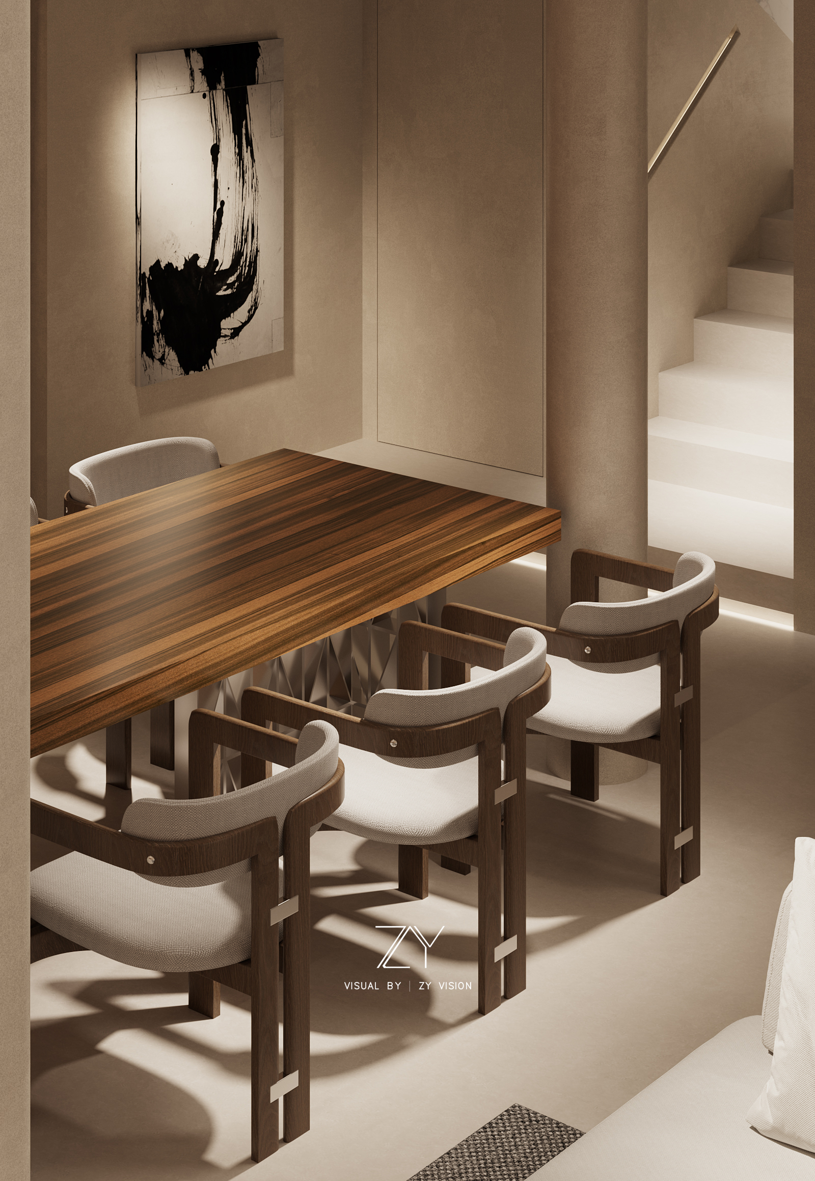 诧寂奶油风 现代别墅 -4