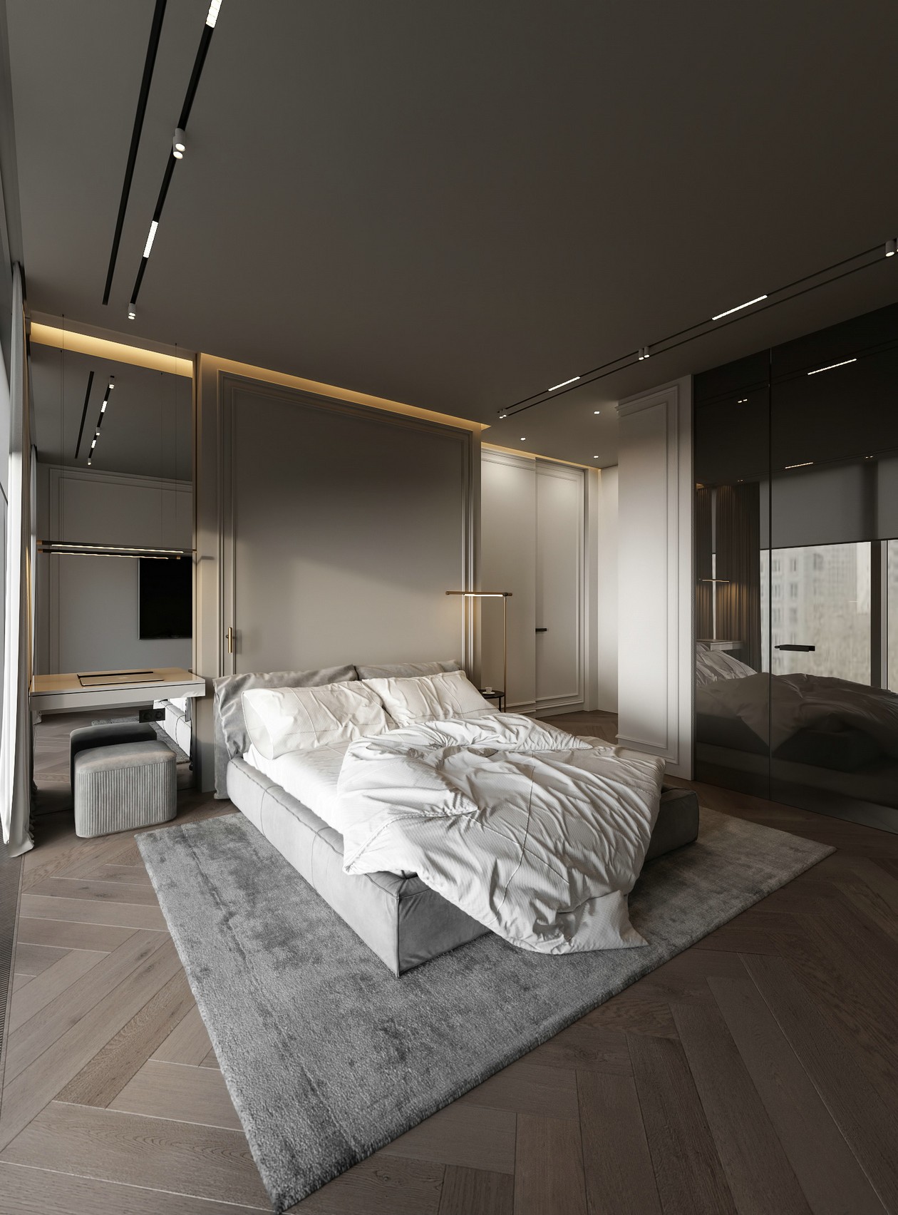 乌克兰高级灰色系公寓设计 超有范儿！-10