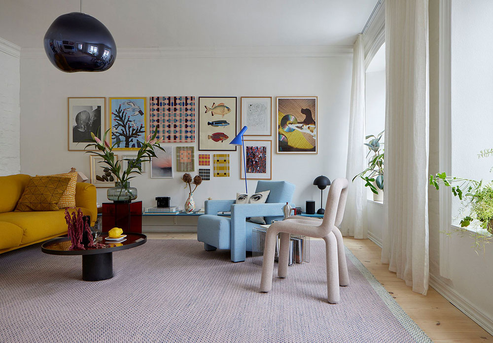 斯德哥尔摩色彩斑斓的设计师公寓-3
