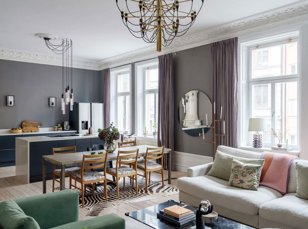 斯德哥尔摩中心地带的时尚开放式公寓设计-8