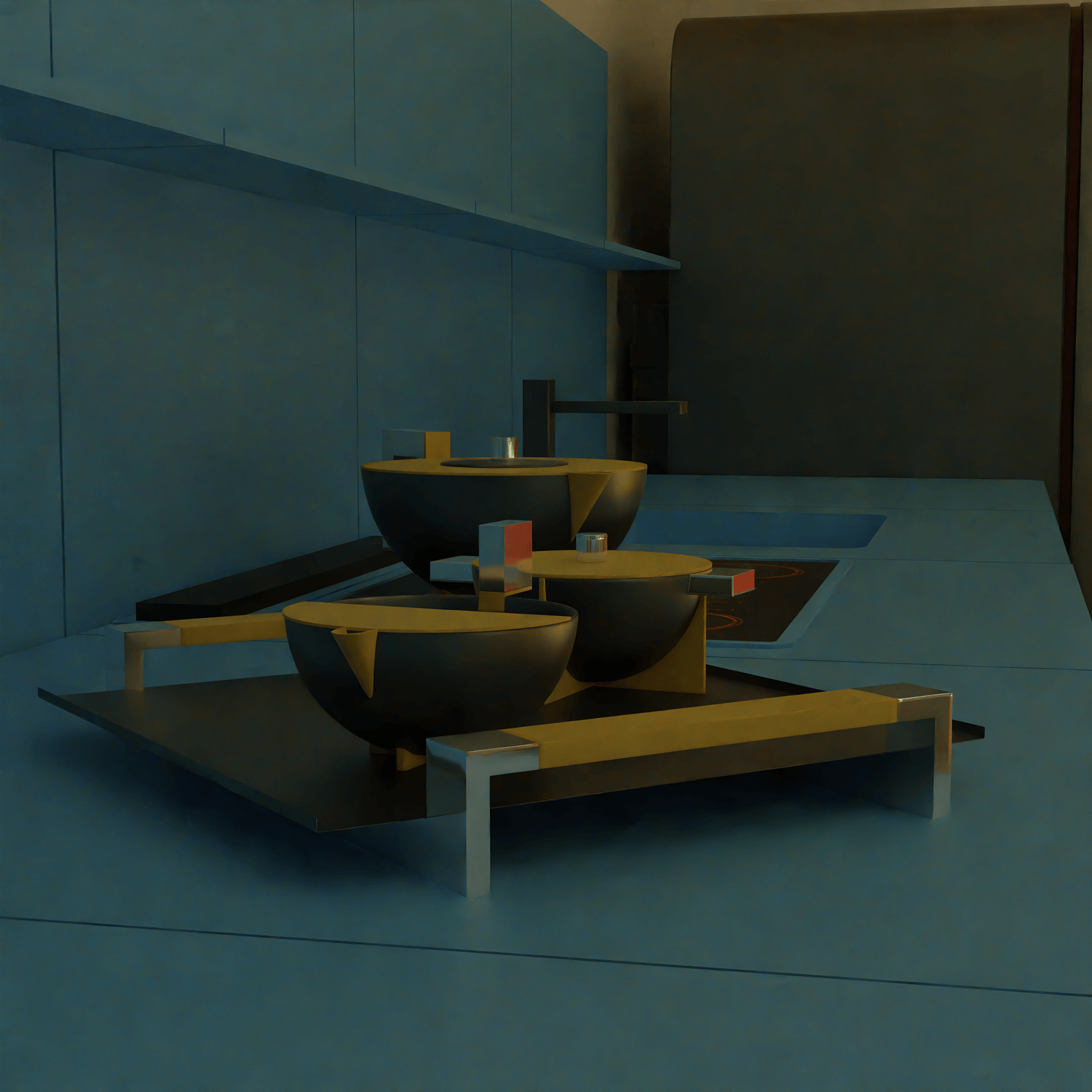 残疾人厨房与客厅室内设计项目丨Mykyta Lytovchenko-9