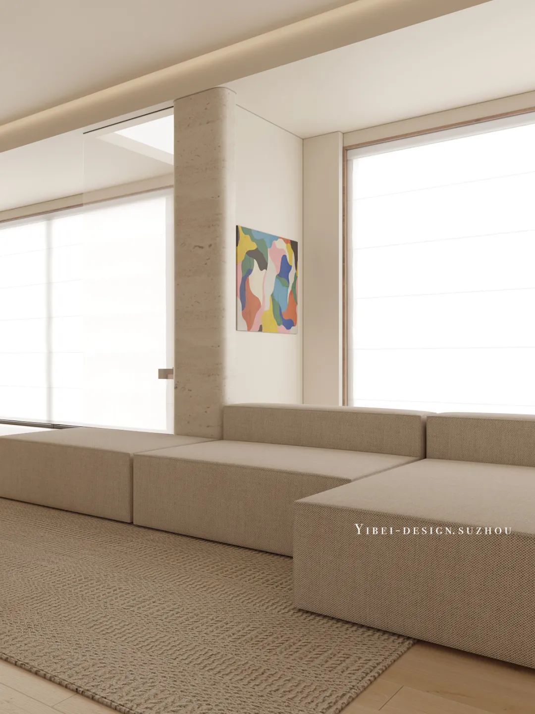 奶油极简,温馨家居的时尚表达丨中国苏州丨YIBEI DESIGN-10