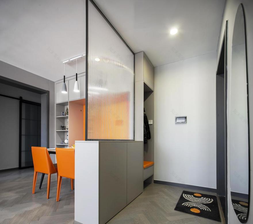 爱马仕橙碰撞 IT 精英,现代简约风平层设计-12