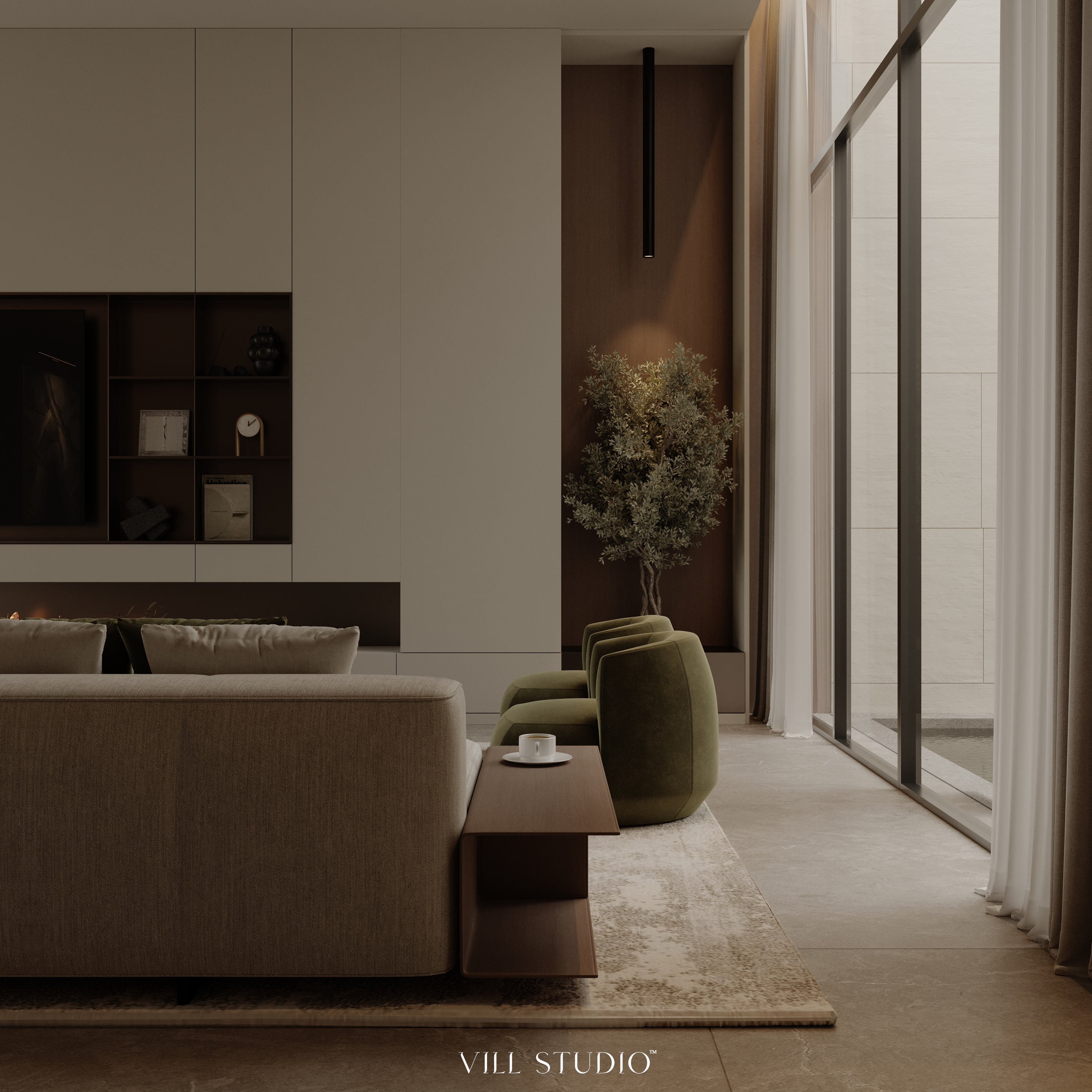 MODERN LIVING - DINING INTERIOR DESIGN | KSA-10