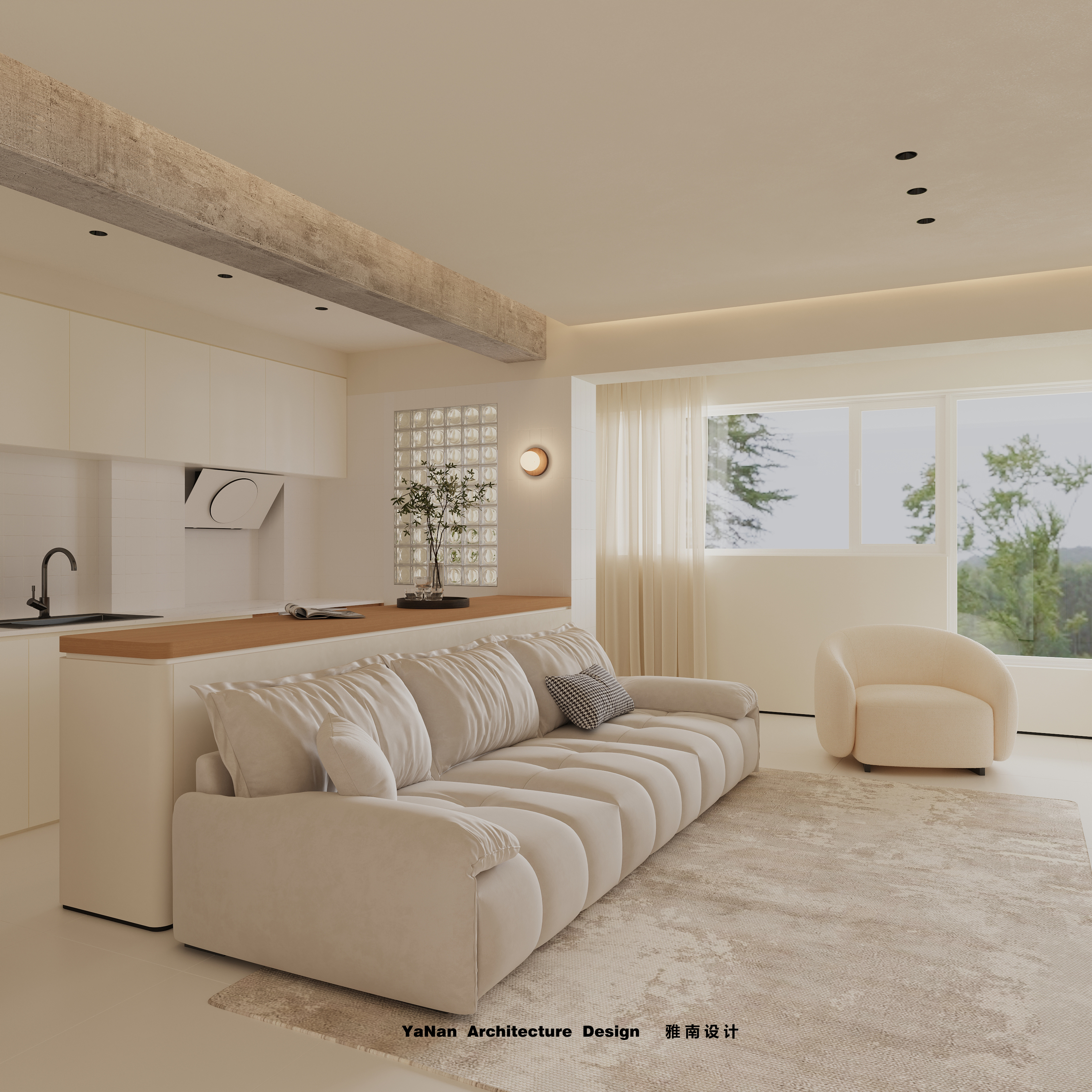 温馨干净的现代奶油小住宅-11