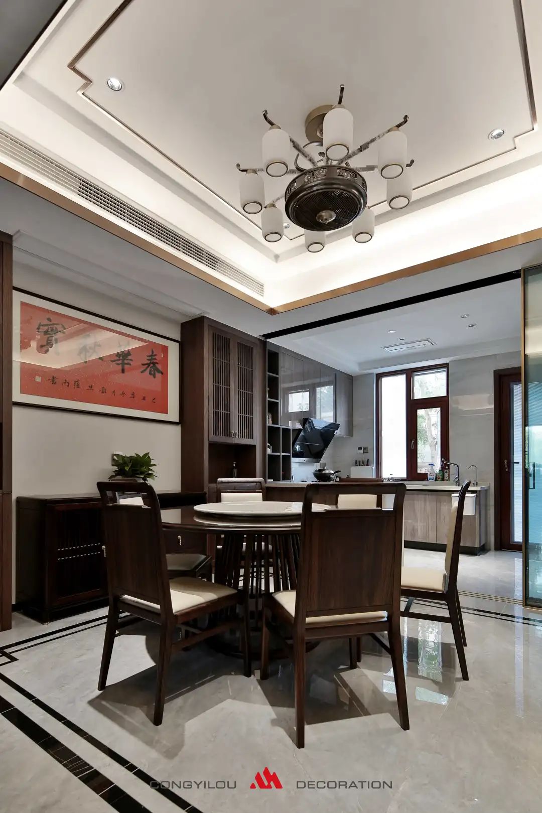 南昌绿地卢塞恩新中式别墅丨中国南昌丨丛一楼装饰-17