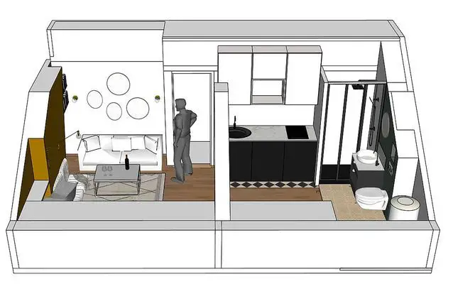 18m2 小空间，色彩搭配典范-6