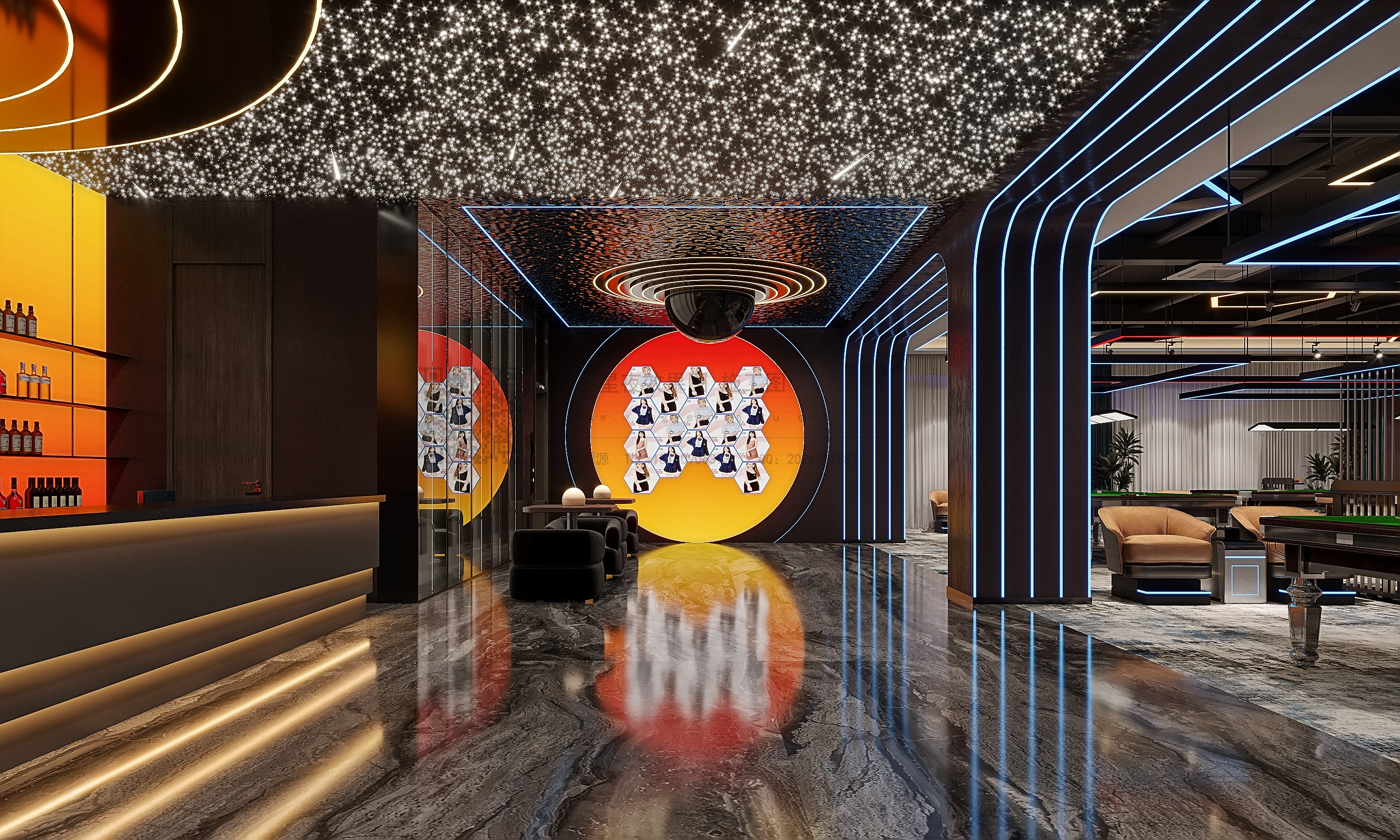 球杆碰撞的清脆声响里，藏着整个夜晚的狂欢-1