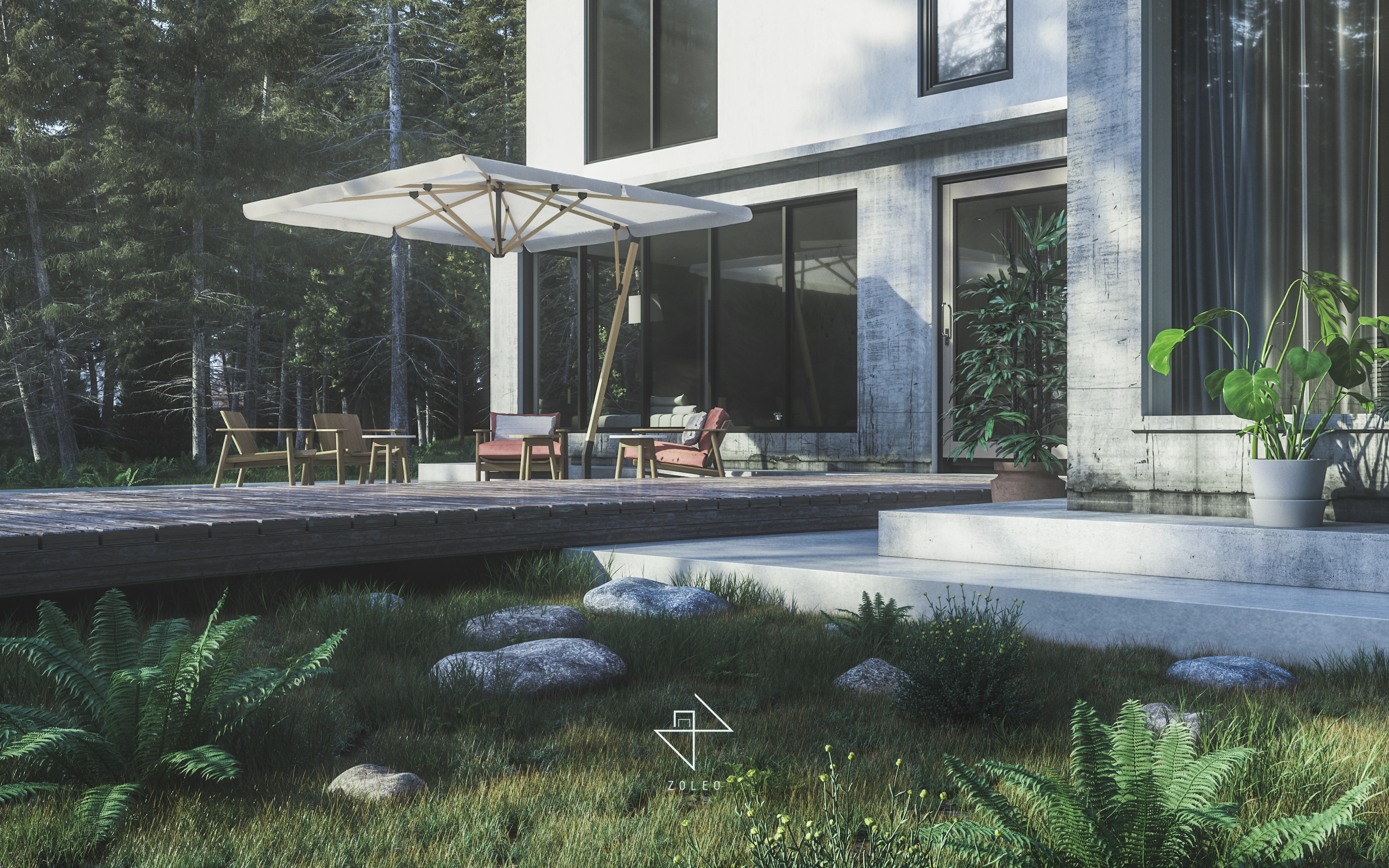 森林秘境 | VR 与 PS 打造室内外一体化的绿色空间-5