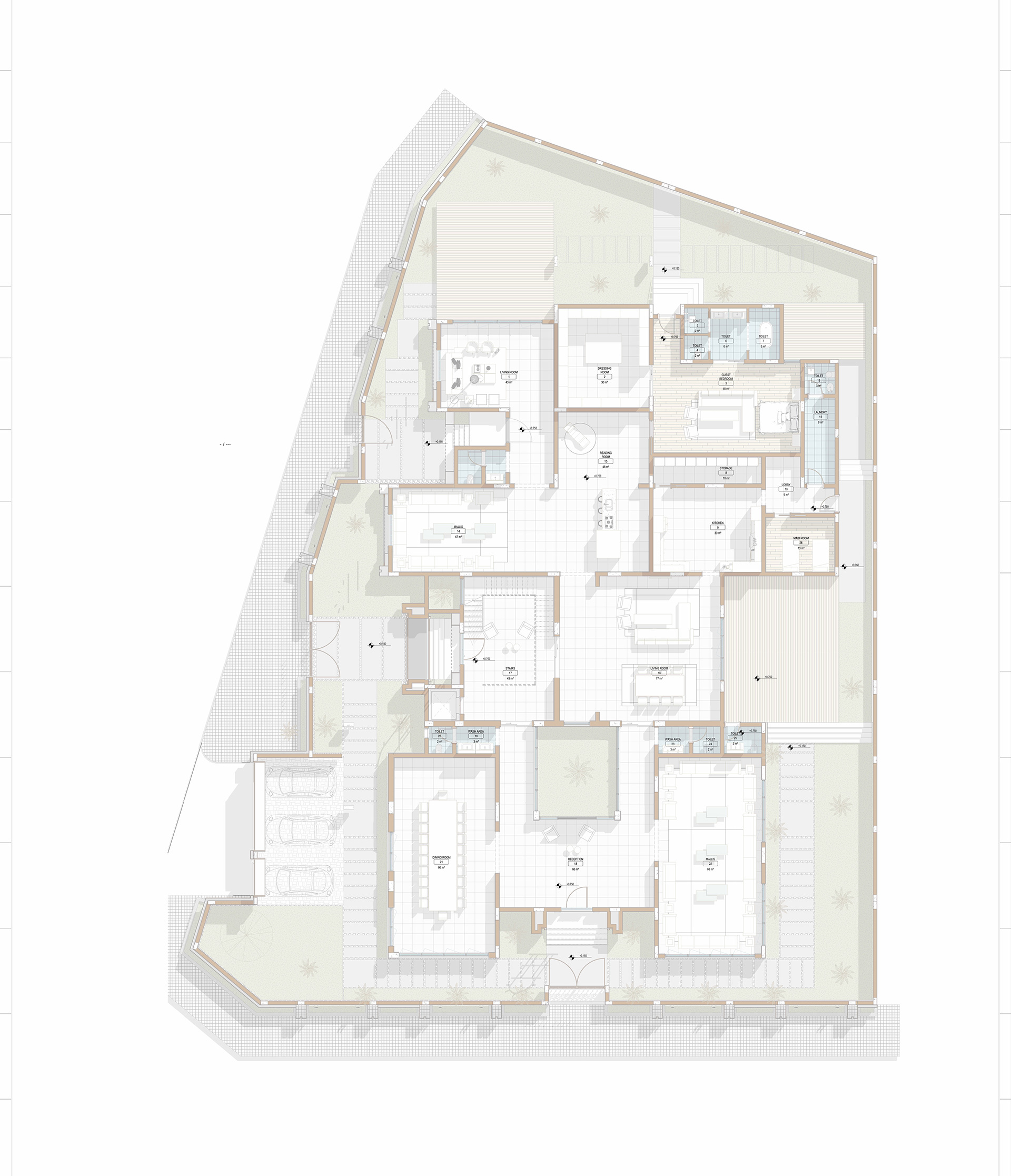 别墅图纸丨沙特阿拉伯吉赞丨PROP & AERMES ARCHITECTS-7