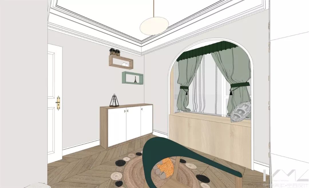 南京 124㎡现代美式混搭家居，开放式厨房、飘窗改造亮点多-59