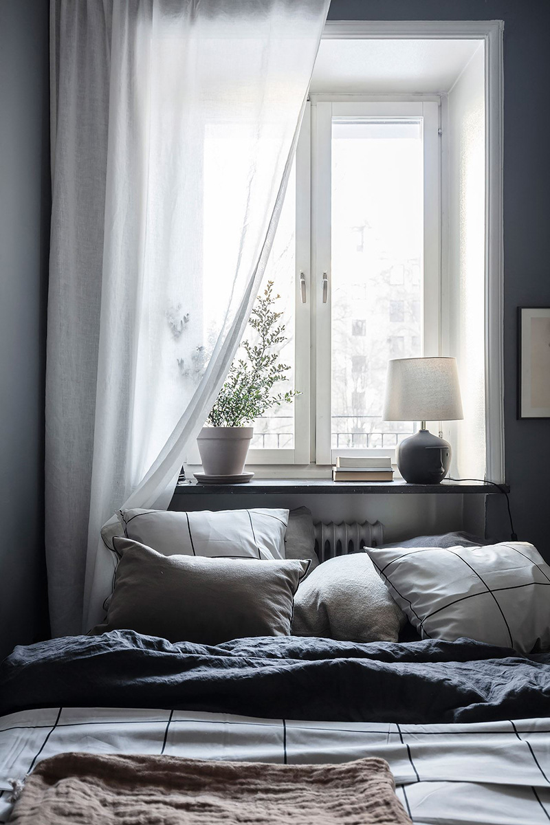 哥德堡 51 平米时尚公寓 | 灰墙砖厨、复古走廊，小空间大创意-28