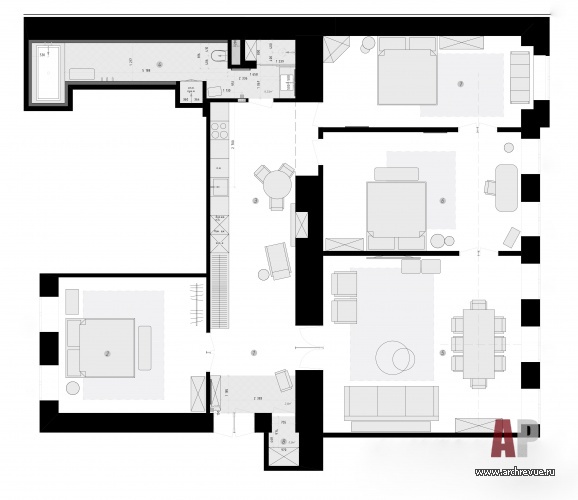1904年历史建筑内四居室公寓改造丨俄罗斯圣彼得堡丨库尼察·阿拉-62