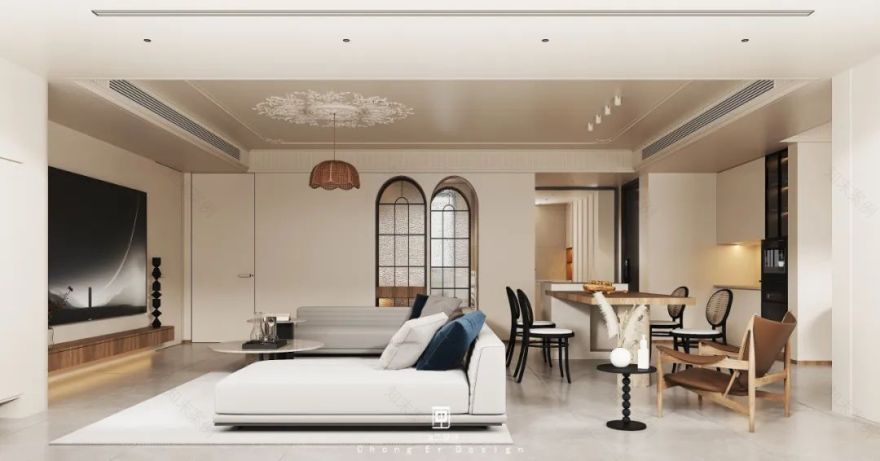 泰山院子中古奶油风设计丨中国泰安丨虫二设计-16