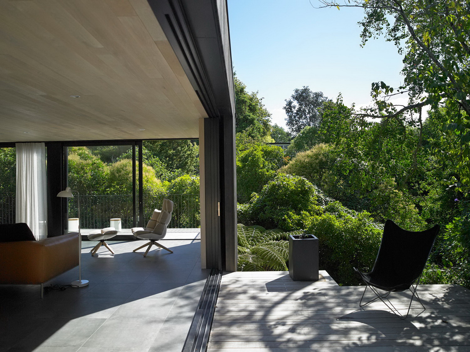 新西兰森林中的木制住宅-16